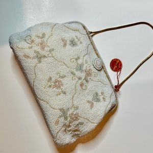 Vintage 1950s Beaded French Evening Bag - NOS